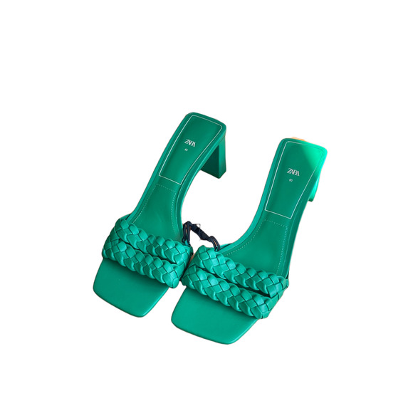 NWOT Zara HEELED WOVEN SANDALS Size EU40 - Picture 2 of 5